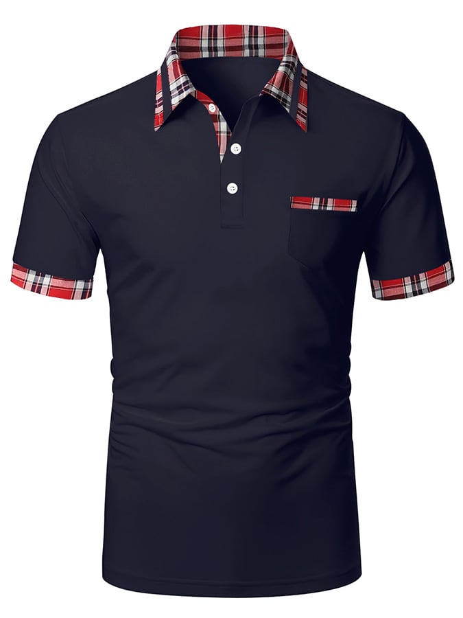 Short Sleeve Printed Pullover Polo Shirt