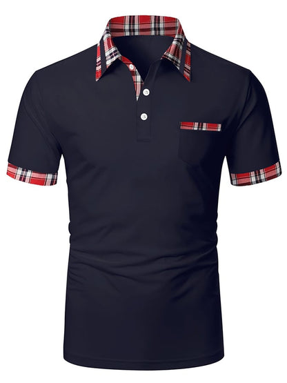 Short Sleeve Printed Pullover Polo Shirt