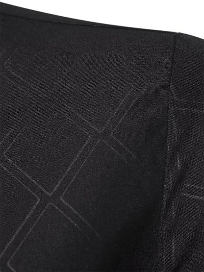 Men's Geometric Design Business Casual Shirt