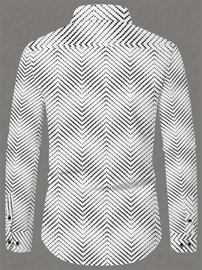 Men's Retro Business Design Printed Casual Shirt