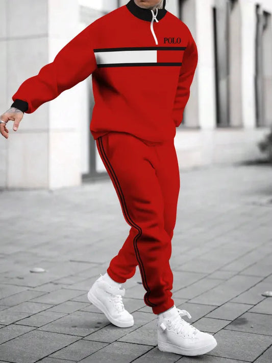 Relaxed Zipper Long Sleeve Two Piece Set