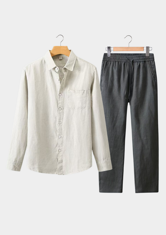 Aurelio Longsleeve Summer Set - Beige/gray