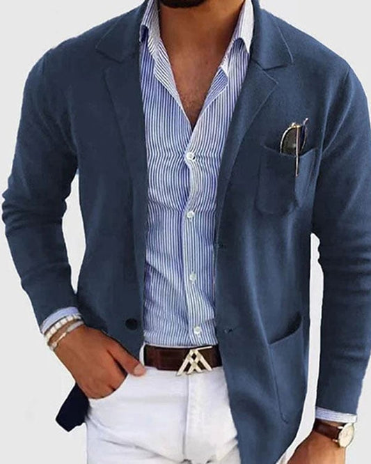 Men's Spring/Summer Solid Color Casual Suit