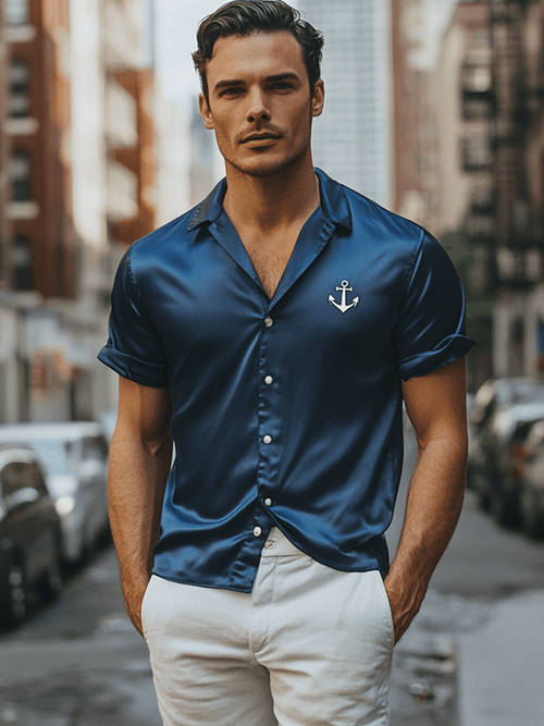 Men's business short-sleeved shirt