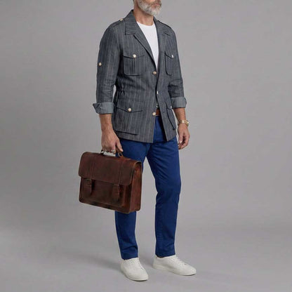 Men's Striped Casual Jacket