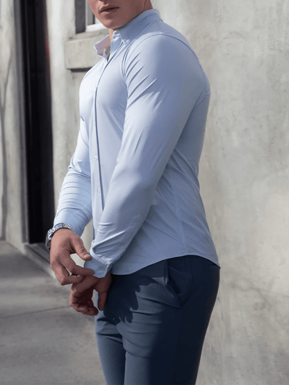 Men's Business Casual Long Sleeve Shirt
