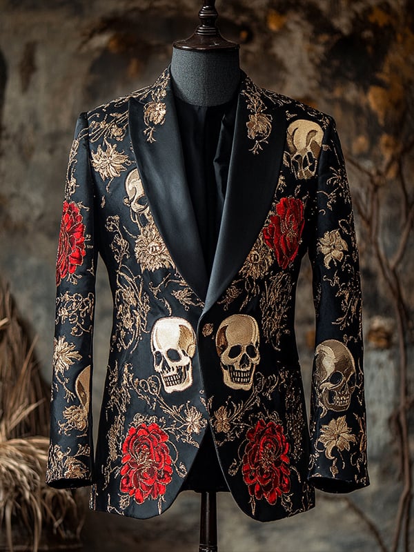 Men's Luxury Casual Business Skull Blazer