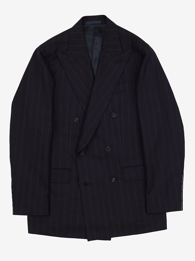 Men's Stylish Striped Design Double Breasted Pocket Design Casual Suit
