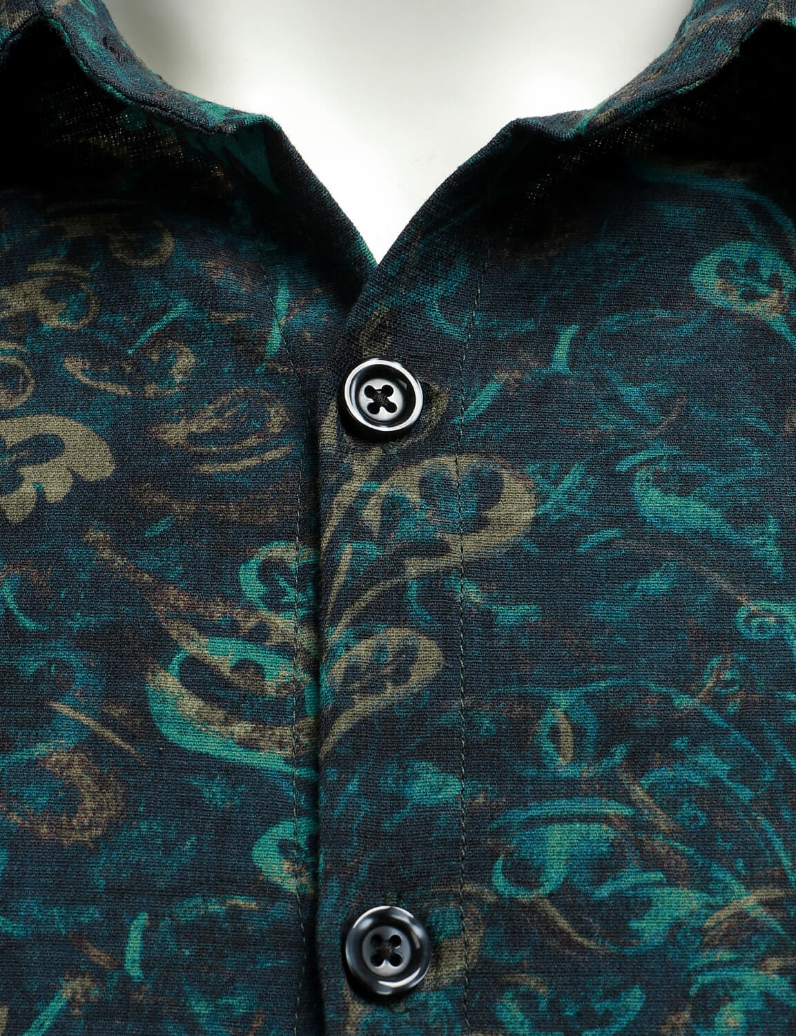 Men's Retro Abstract Print Casual Long Sleeve Button Up Shirt