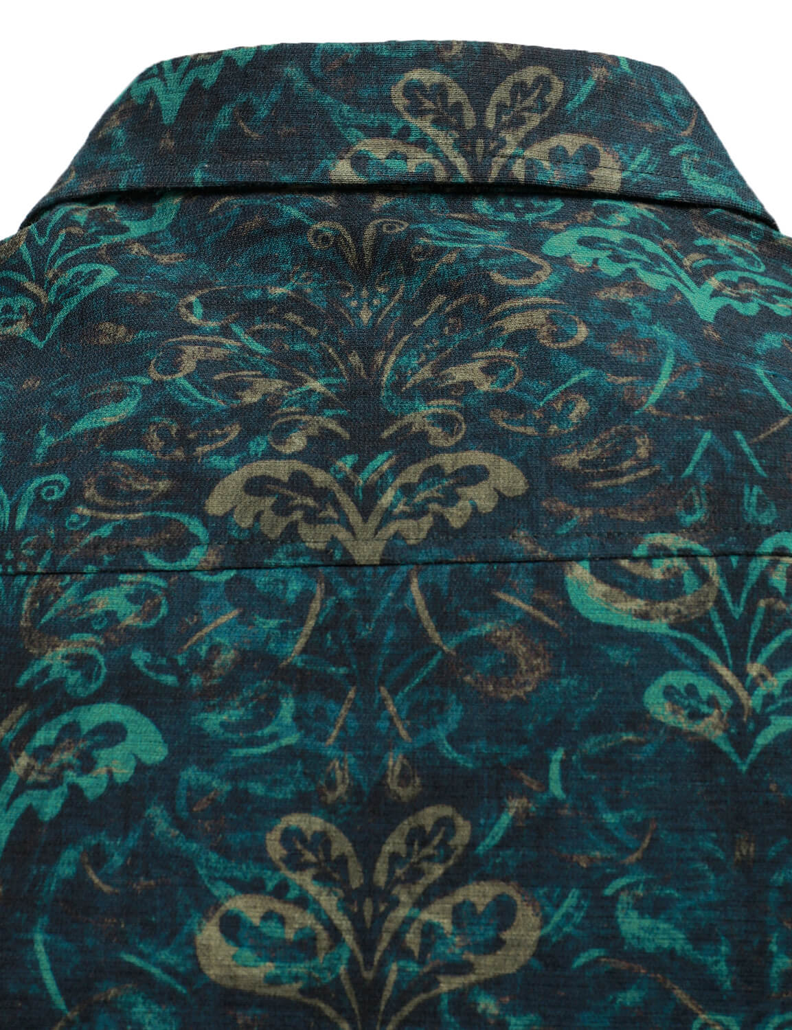 Men's Retro Abstract Print Casual Long Sleeve Button Up Shirt