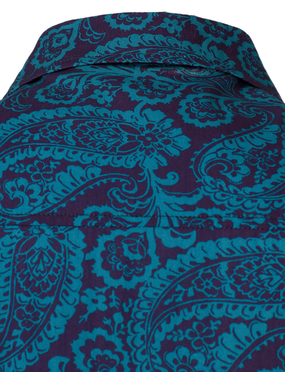 Men's Paisley Print Cotton Casual Button Up Long Sleeve Shirt