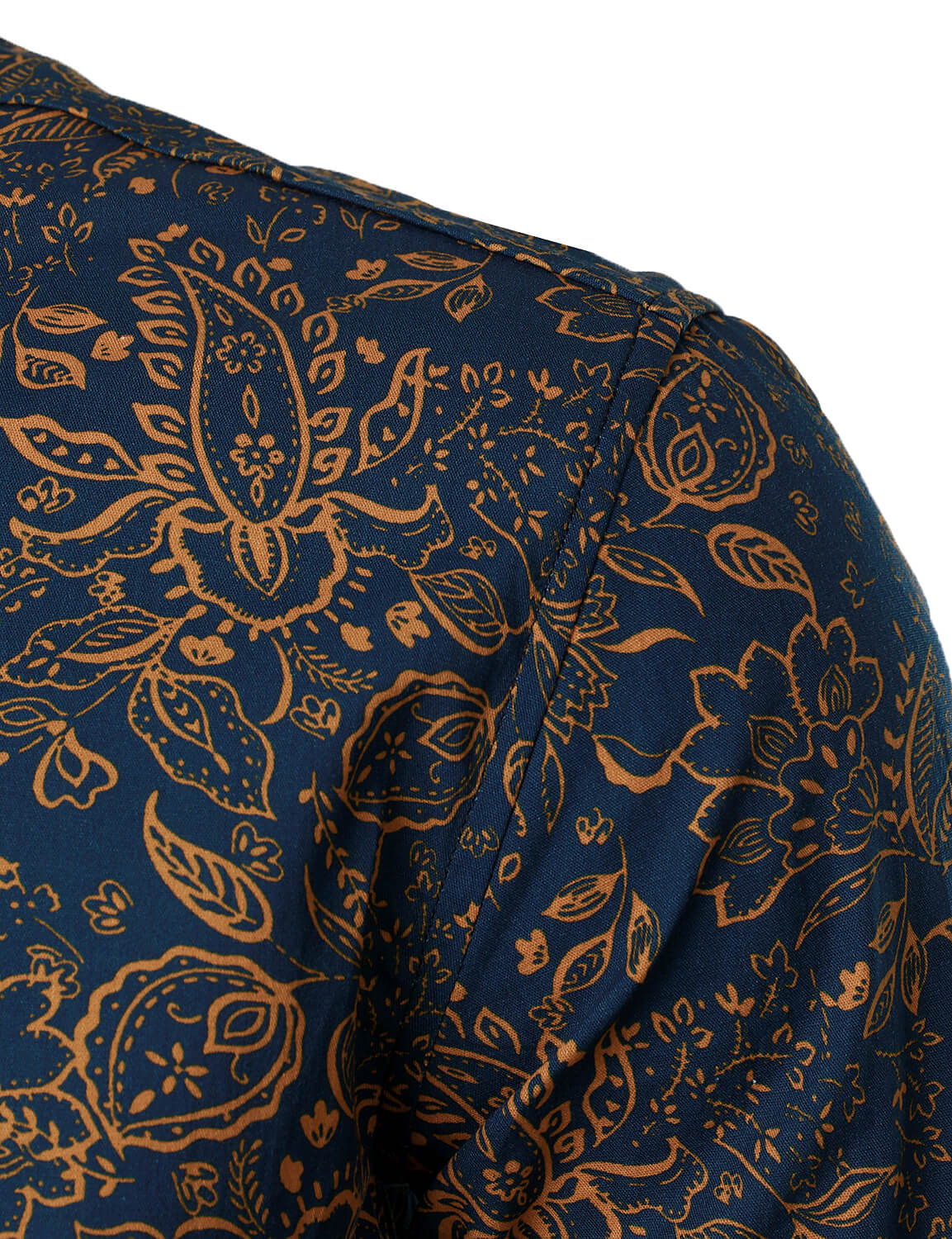 Men's Paisley Print Button Up Cotton Casual Long Sleeve Shirt