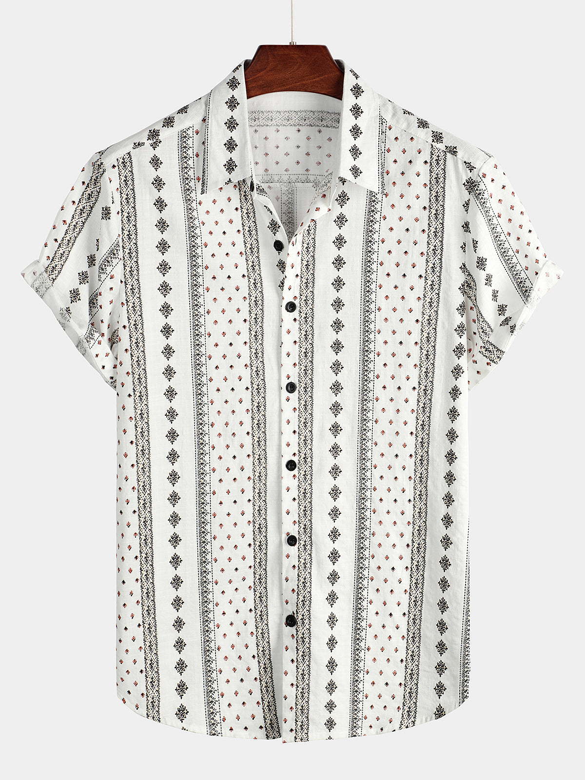 Men's Vintage Cotton Hawaiian Short Sleeve Shirt