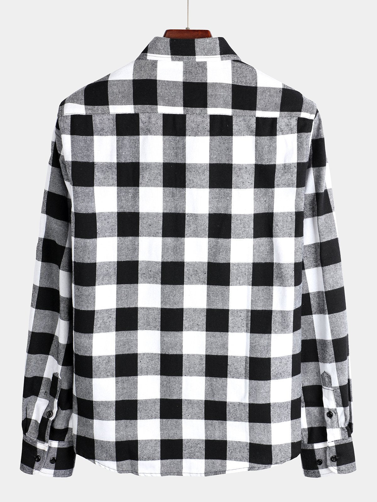 Men's Cotton Long Sleeve Plaid Shirt