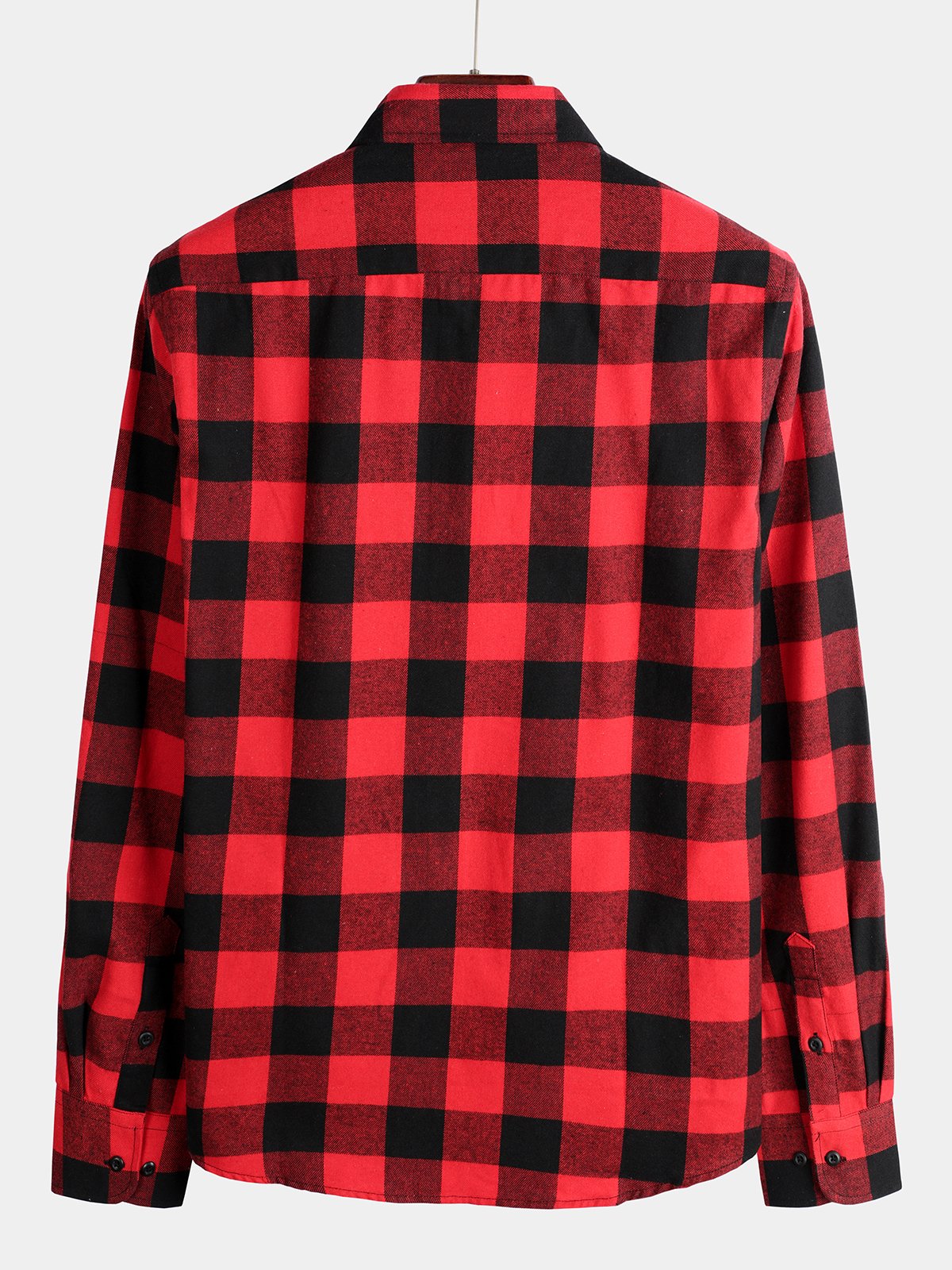 Men's Cotton Long Sleeve Plaid Shirt