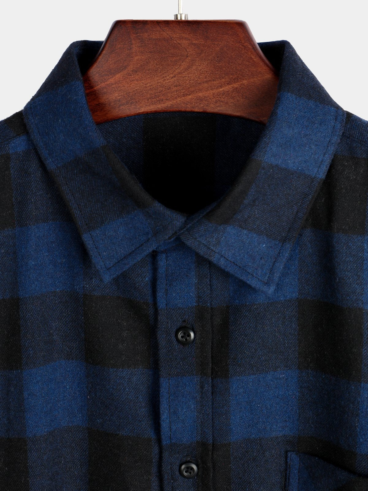 Men's Cotton Long Sleeve Plaid Shirt
