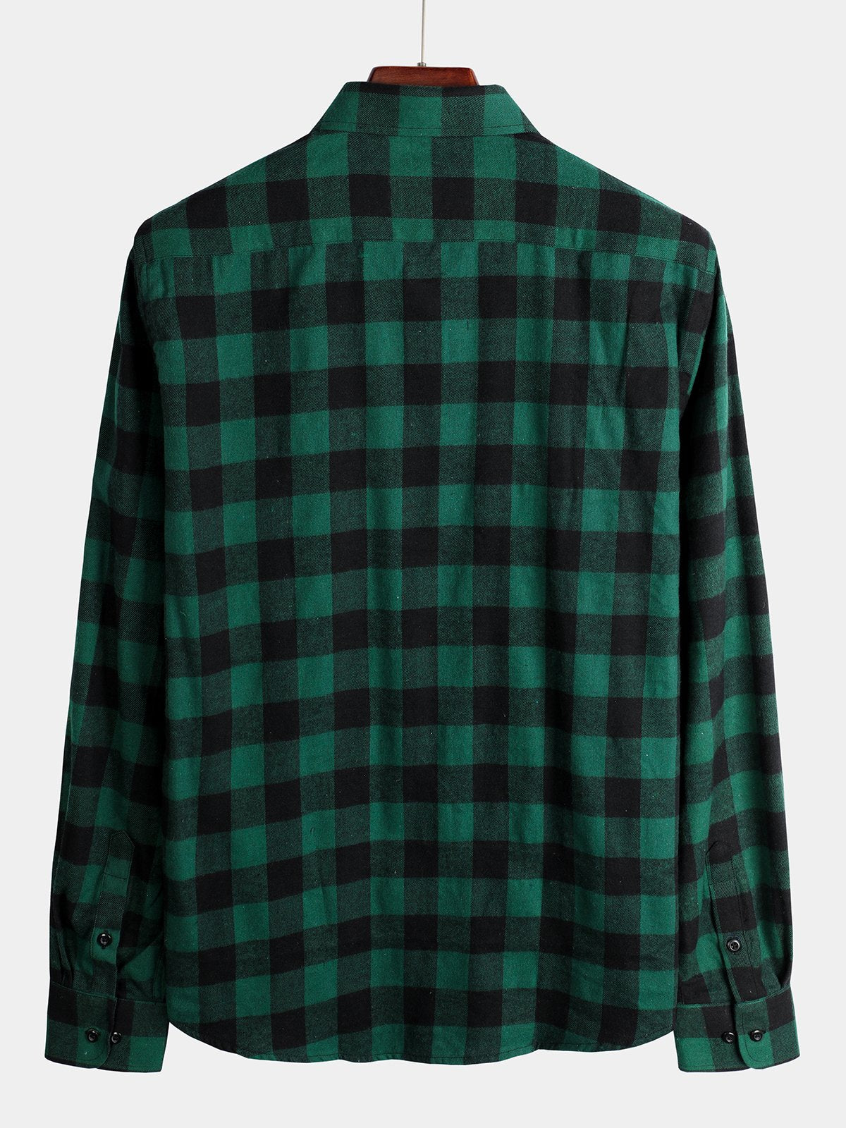 Men's Cotton Long Sleeve Plaid Shirt