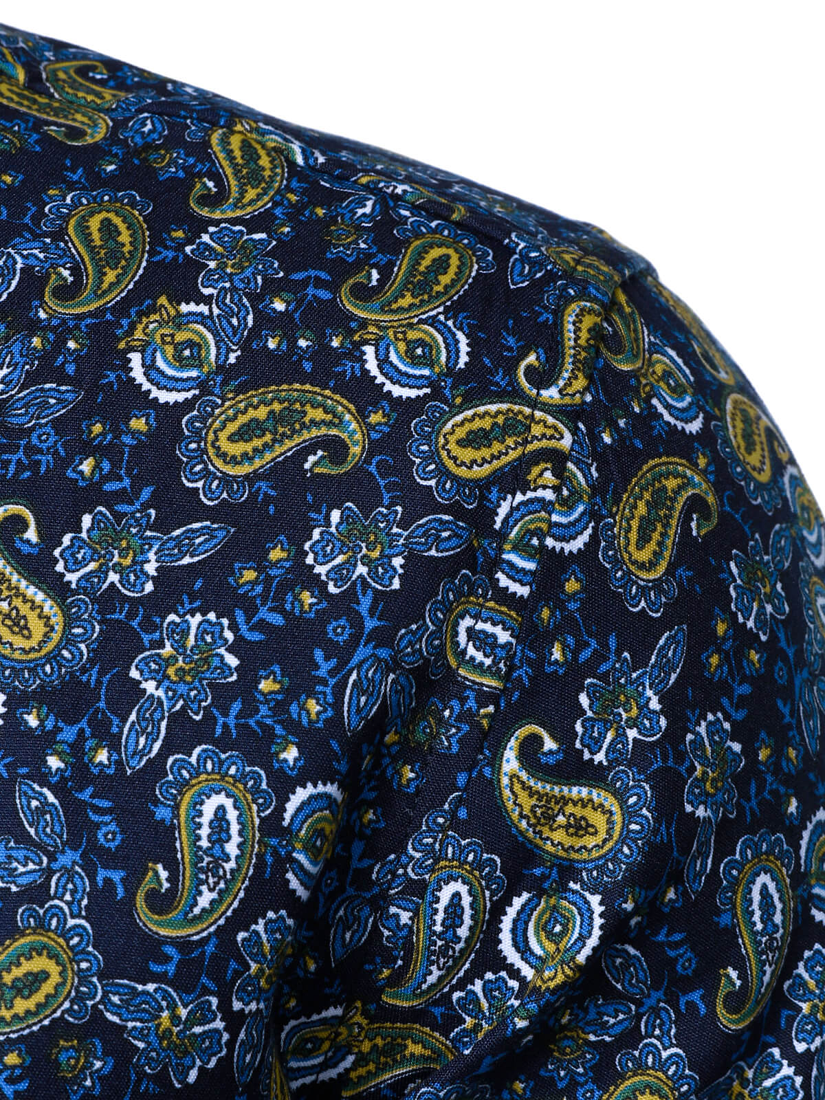 Men's Paisley Button Up Long Sleeve Shirt