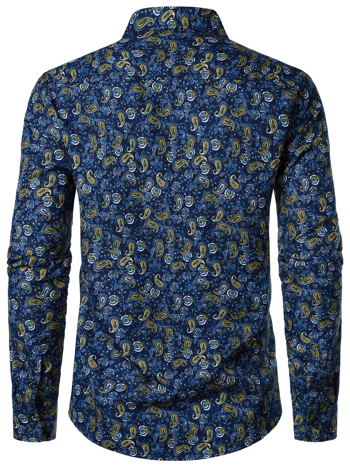 Men's Paisley Button Up Long Sleeve Shirt