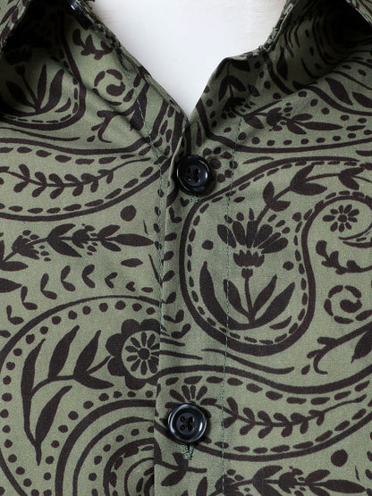 Men's Retro Paisley Cotton Breathable Long Sleeve Shirt