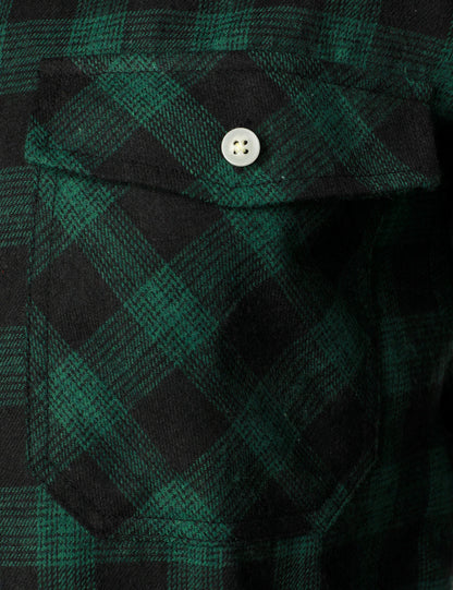 Men's Casual Plaid Double Pocket Flannel Checkered Button Up Long Sleeve Shirt