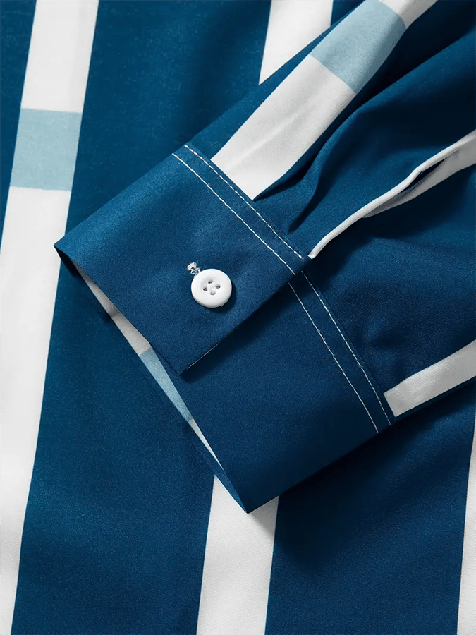 Men's Striped Business Casual Shirt