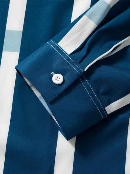 Men's Striped Business Casual Shirt