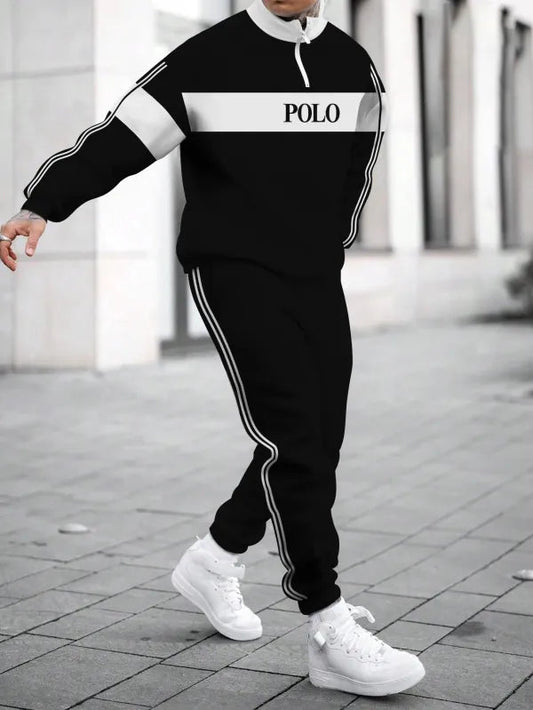 Relaxed Zipper Long Sleeve Two Piece Set
