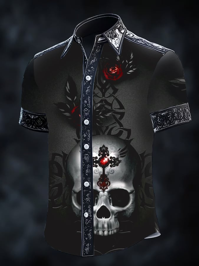 Men's Gothic Dark Short Sleeve Shirt
