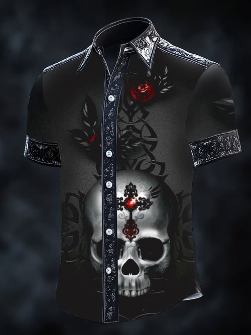 Men's Gothic Dark Short Sleeve Shirt