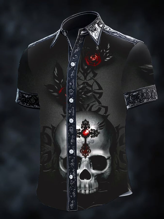 Men's Gothic Dark Short Sleeve Shirt