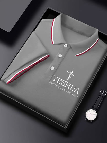 Men's  “Yeshua King OF Kings Lord Of Lords�?Print Polo Shirt