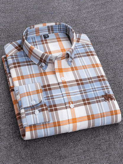 Men's 100% cotton business long-sleeved shirt