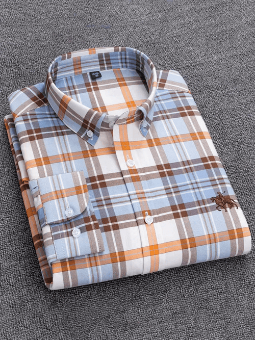 Men's 100% cotton business long-sleeved shirt