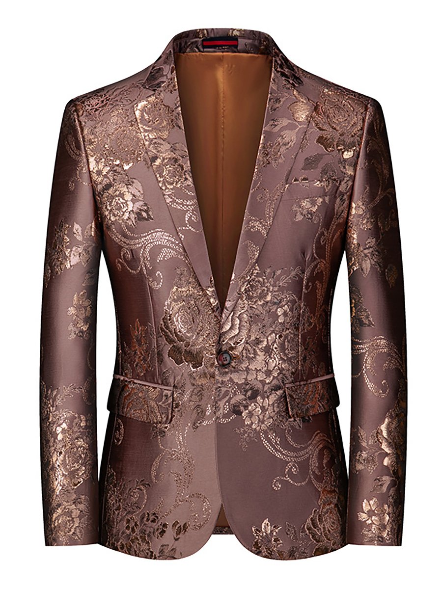 Men's Business Casual Gilded Suit Jacket