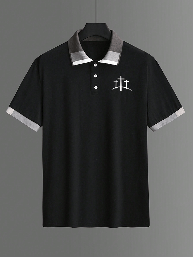 Men's Faith Print Polo Shirt