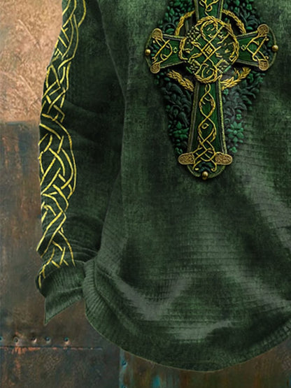Men's Casual Printed Long-Sleeve Sweatshirt