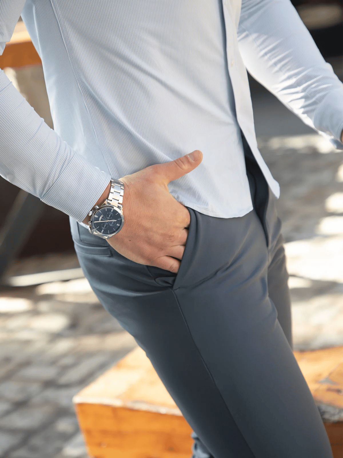 Men's Business Casual Long Sleeve Shirt