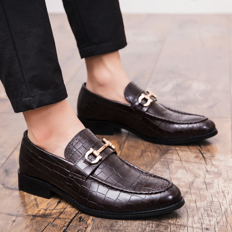 Men'S Business Casual Exotic Skin Shoes