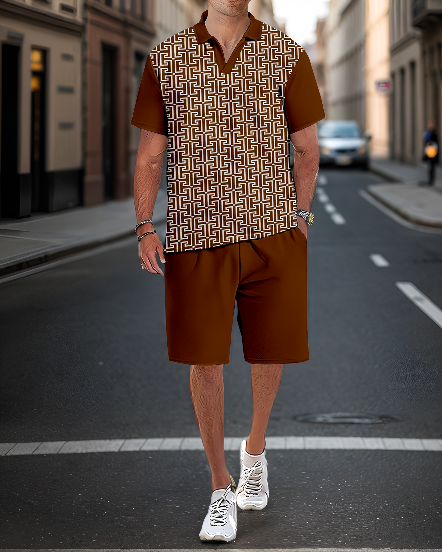 Suitmens Men's Casual Summer POLO Set 023