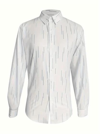 Men's Striped Design Business Casual Shirt