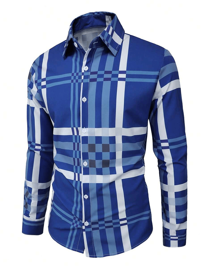 Men's Plaid Business Casual Shirt