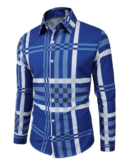 Men's Plaid Business Casual Shirt