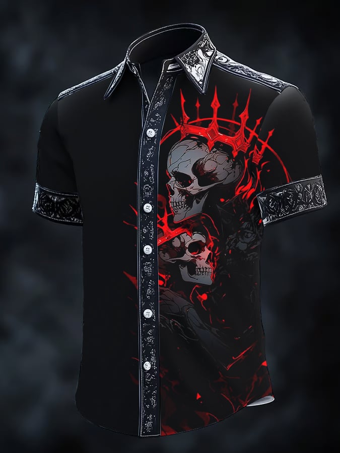 Men's Gothic Dark Short Sleeve Shirt