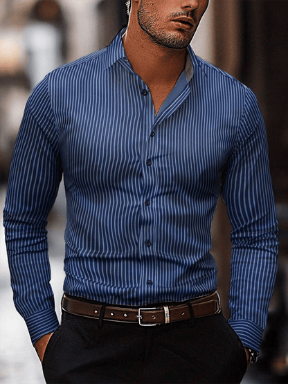 Men's Business Casual Long Sleeve Shirt