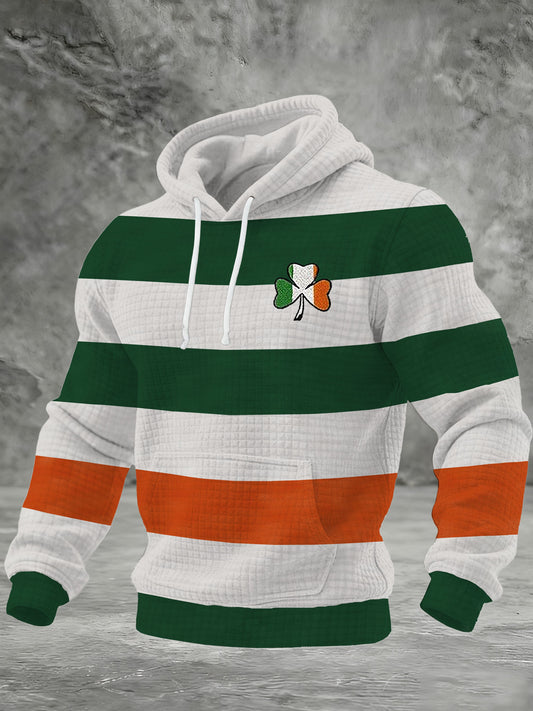 Men's Retro St Patrick's Day Printed Hoodie