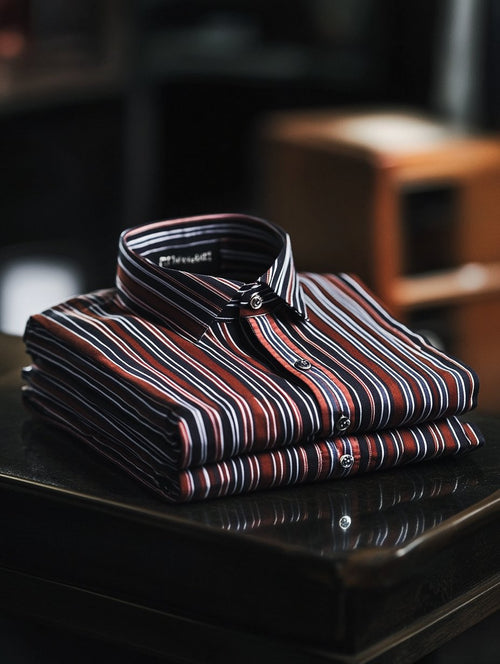 Men's Striped Luxe Long Sleeve Shirt