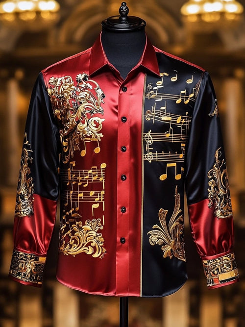 Men's Satin Luxe Long Sleeve Button Down Shirt