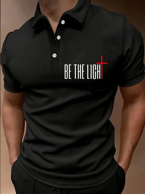 Men's Faith Be The Light Printed Polo Shirt