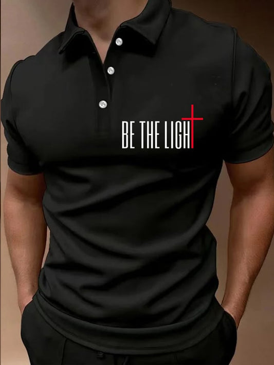 Men's Faith Be The Light Printed Polo Shirt